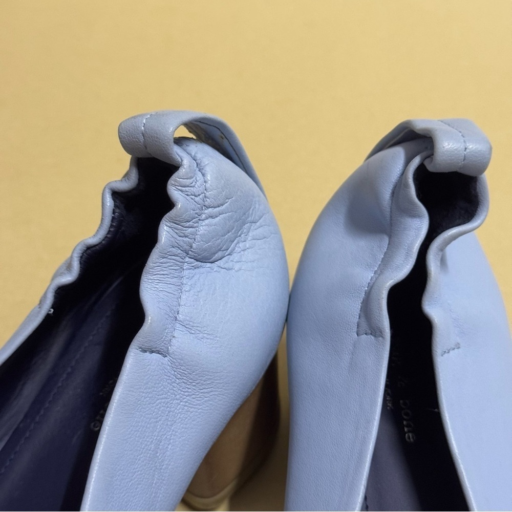 Rag & Bone Eren Chambray Leather Block Heel Pump … - image 8